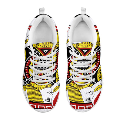 Jack Of Hearts Playing Card Print White Sneakers