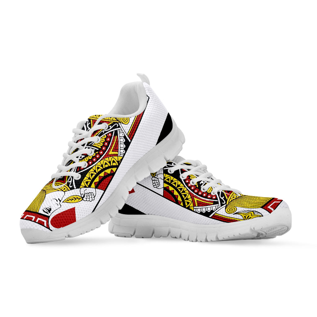 Jack Of Hearts Playing Card Print White Sneakers