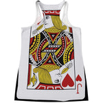 Jack Of Hearts Playing Card Print Women's Racerback Tank Top