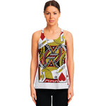 Jack Of Hearts Playing Card Print Women's Racerback Tank Top