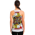 Jack Of Hearts Playing Card Print Women's Racerback Tank Top