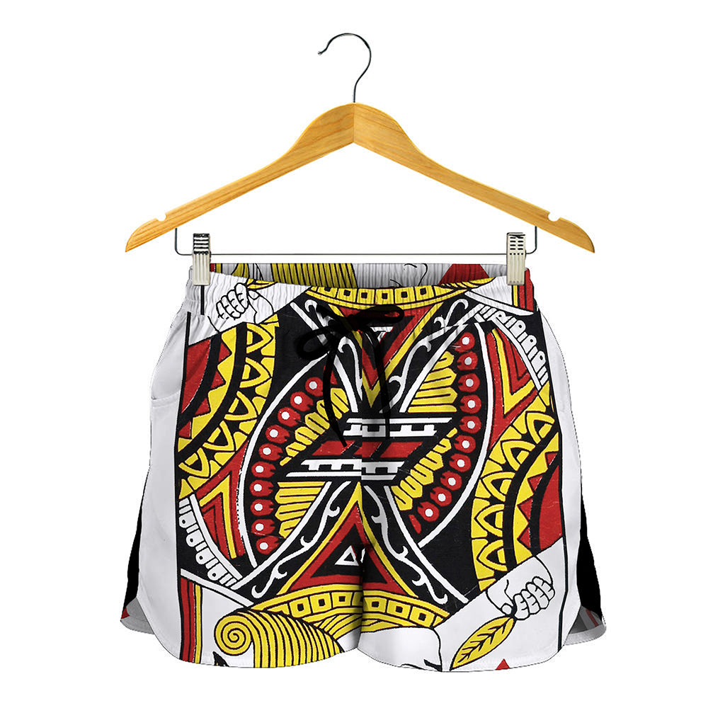 Jack Of Hearts Playing Card Print Women's Shorts
