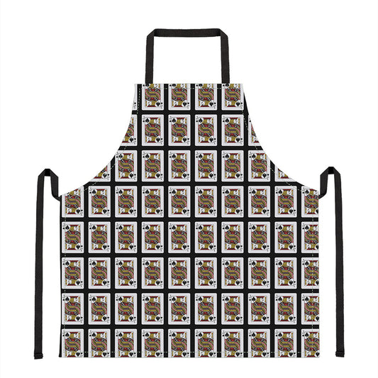 Jack Of Spades Playing Card Pattern Print Apron
