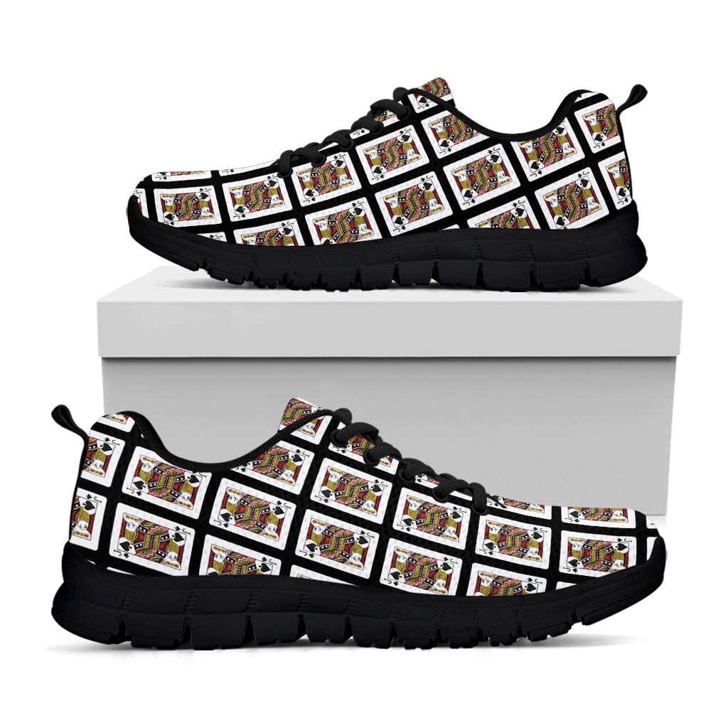 Jack Of Spades Playing Card Pattern Print Black Sneakers