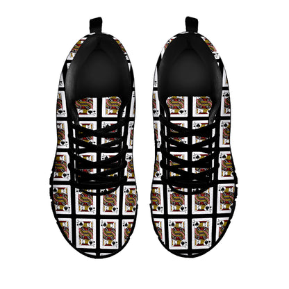 Jack Of Spades Playing Card Pattern Print Black Sneakers