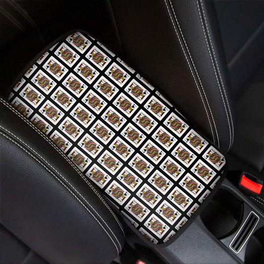 Jack Of Spades Playing Card Pattern Print Car Center Console Cover