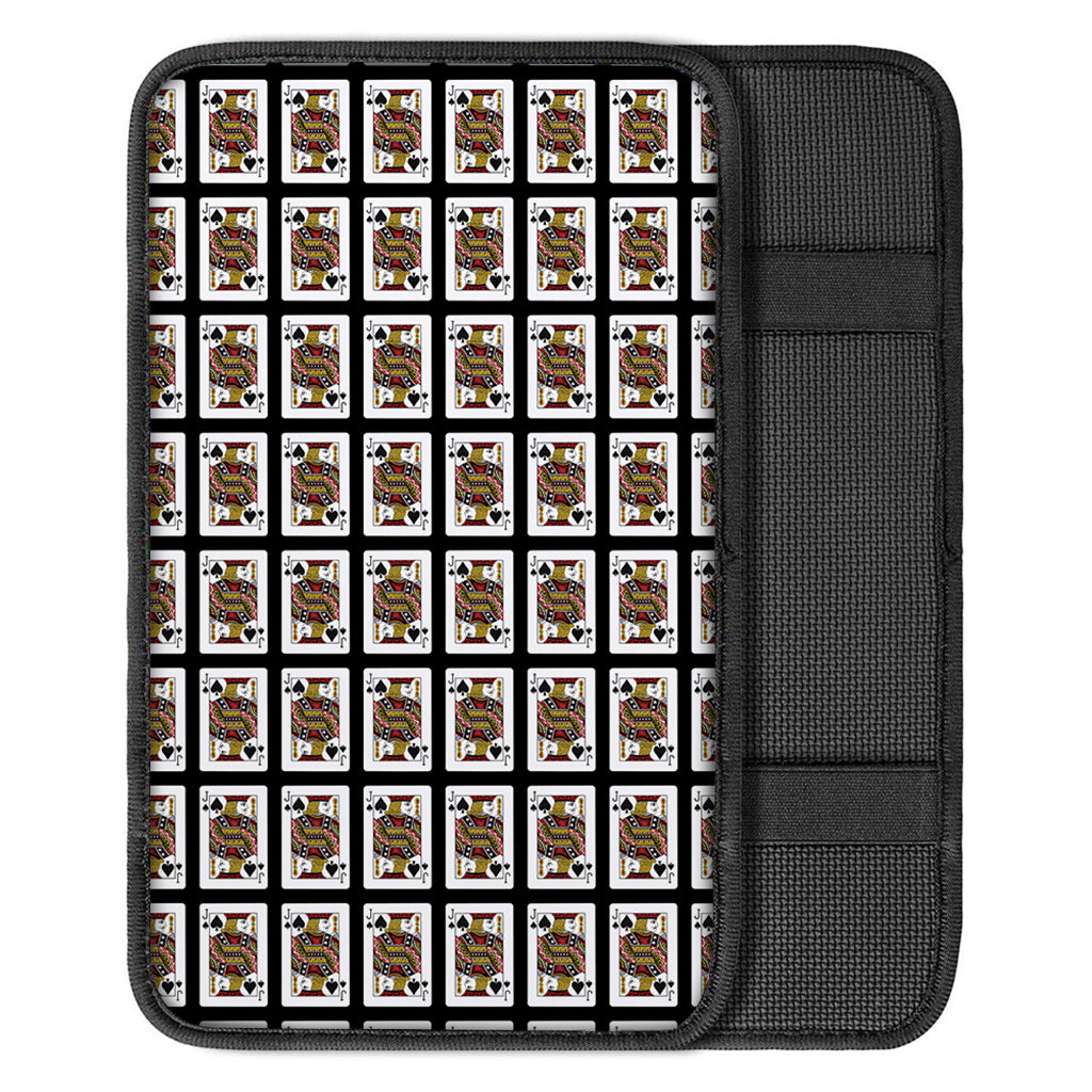 Jack Of Spades Playing Card Pattern Print Car Center Console Cover