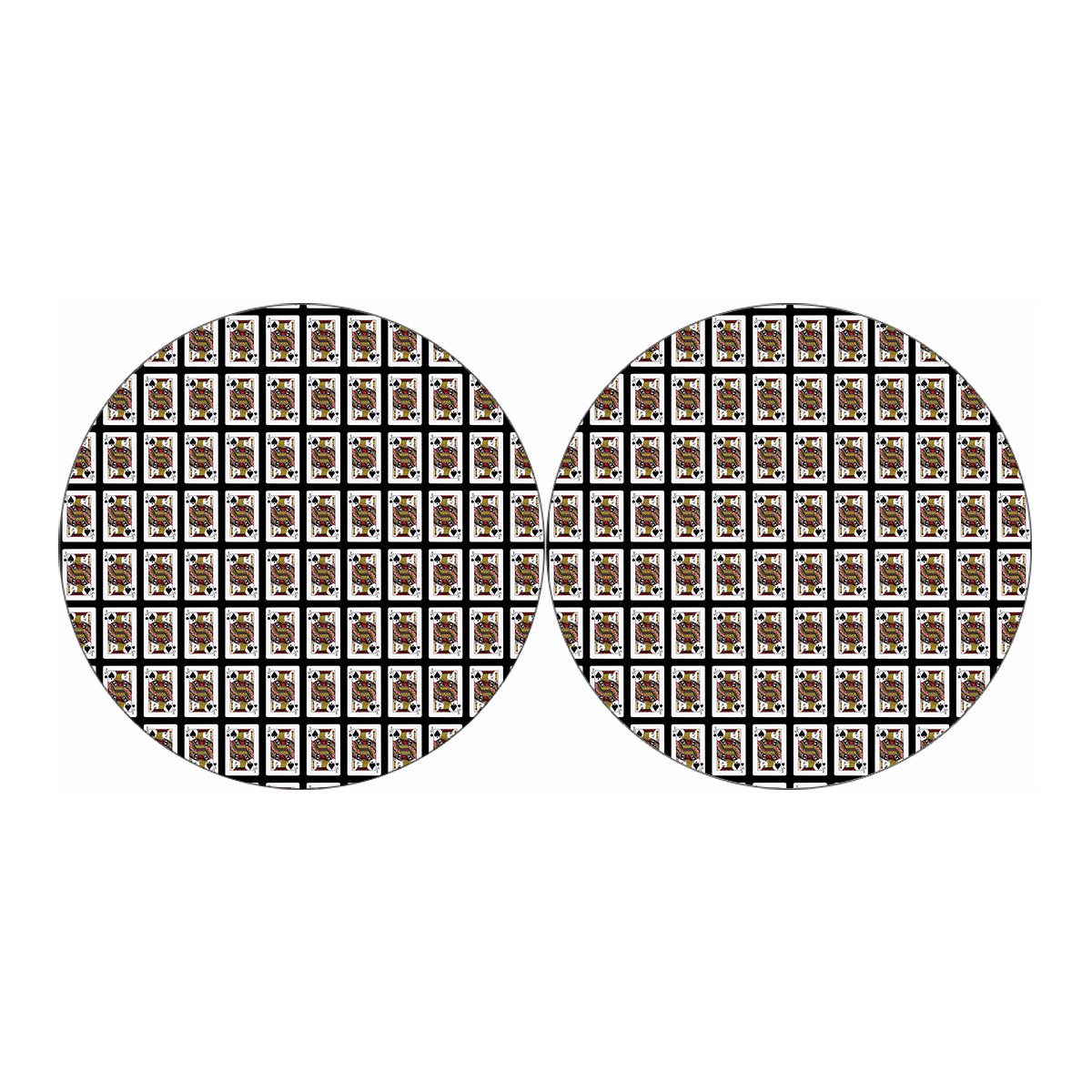 Jack Of Spades Playing Card Pattern Print Car Coasters