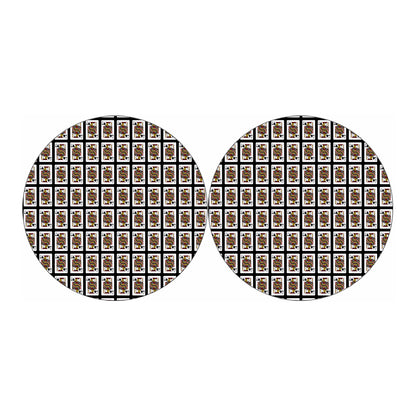 Jack Of Spades Playing Card Pattern Print Car Coasters