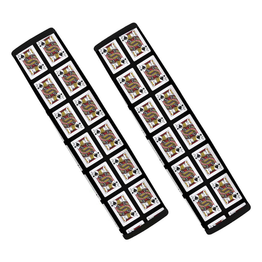 Jack Of Spades Playing Card Pattern Print Car Seat Belt Covers