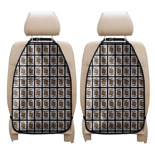 Jack Of Spades Playing Card Pattern Print Car Seat Organizers