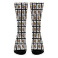 Jack Of Spades Pattern Print Crew Socks