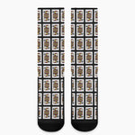Jack Of Spades Playing Card Pattern Print Crew Socks