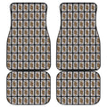 Jack Of Spades Pattern Print Front and Back Car Floor Mats
