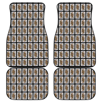Jack Of Spades Playing Card Pattern Print Front and Back Car Floor Mats