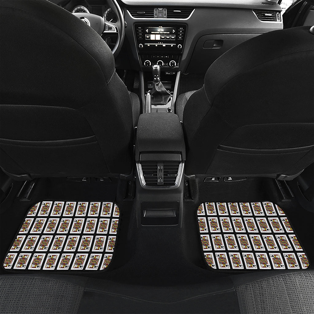 Jack Of Spades Playing Card Pattern Print Front and Back Car Floor Mats