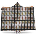 Jack Of Spades Pattern Print Hooded Blanket