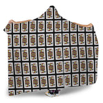 Jack Of Spades Playing Card Pattern Print Hooded Blanket