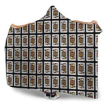 Jack Of Spades Playing Card Pattern Print Hooded Blanket