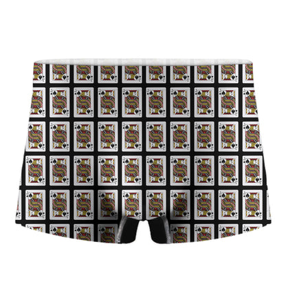 Jack Of Spades Playing Card Pattern Print Men's Boxer Briefs