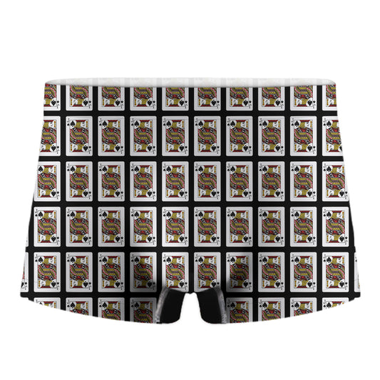 Jack Of Spades Playing Card Pattern Print Men's Boxer Briefs