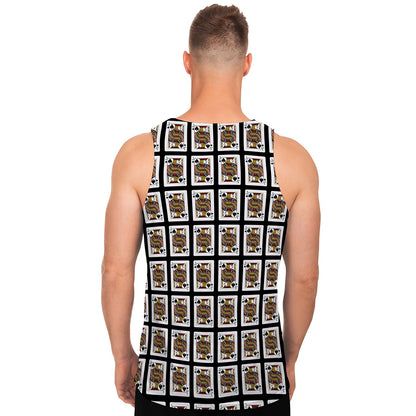 Jack Of Spades Playing Card Pattern Print Men's Tank Top