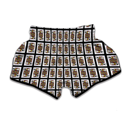 Jack Of Spades Playing Card Pattern Print Muay Thai Boxing Shorts