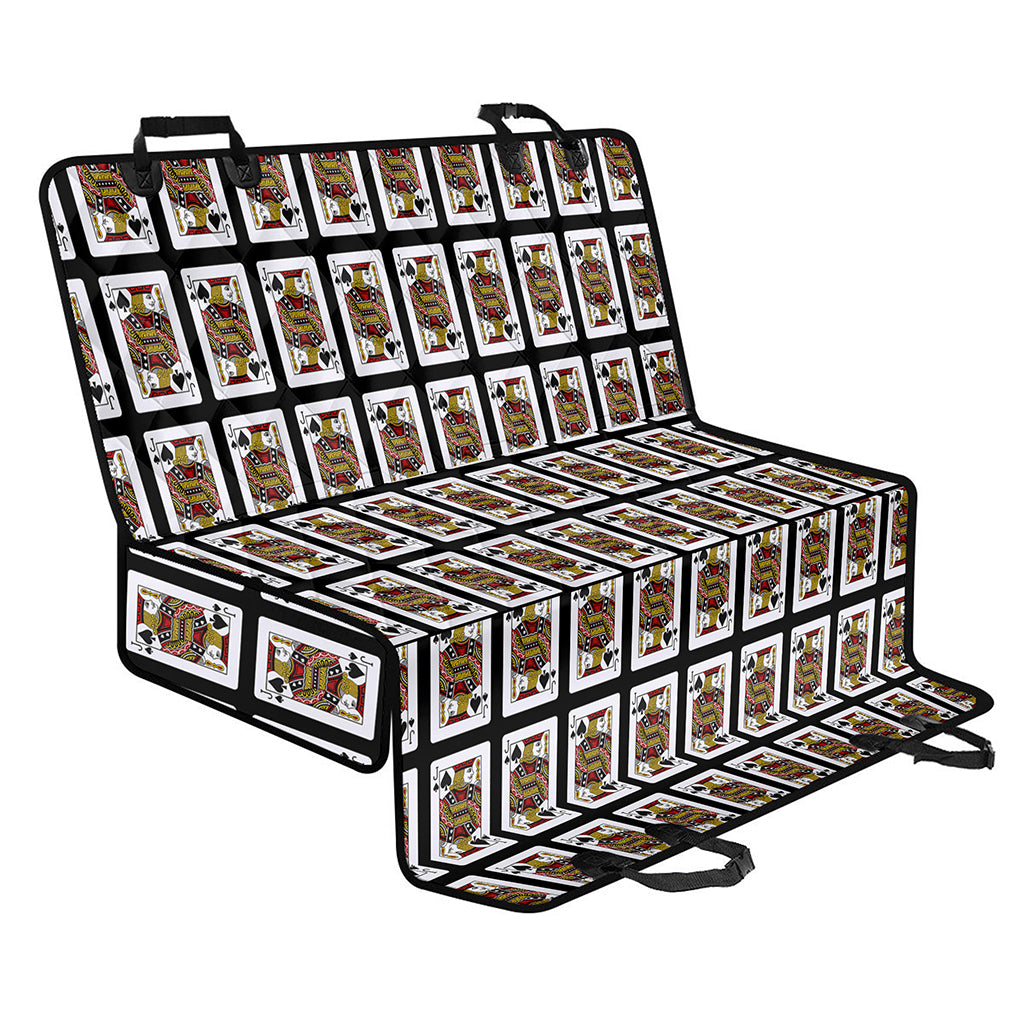 Jack Of Spades Playing Card Pattern Print Pet Car Back Seat Cover