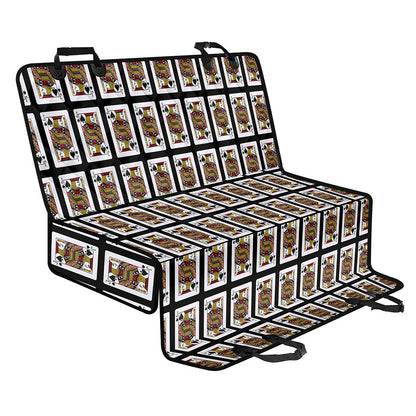 Jack Of Spades Playing Card Pattern Print Pet Car Back Seat Cover