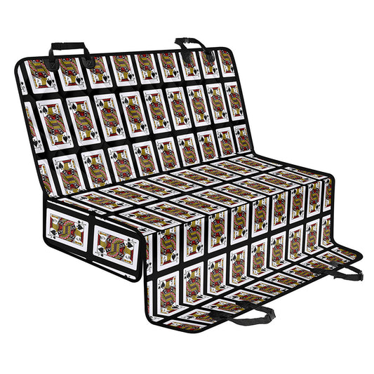 Jack Of Spades Playing Card Pattern Print Pet Car Back Seat Cover