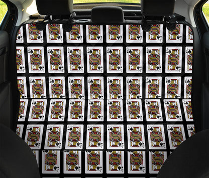 Jack Of Spades Playing Card Pattern Print Pet Car Back Seat Cover