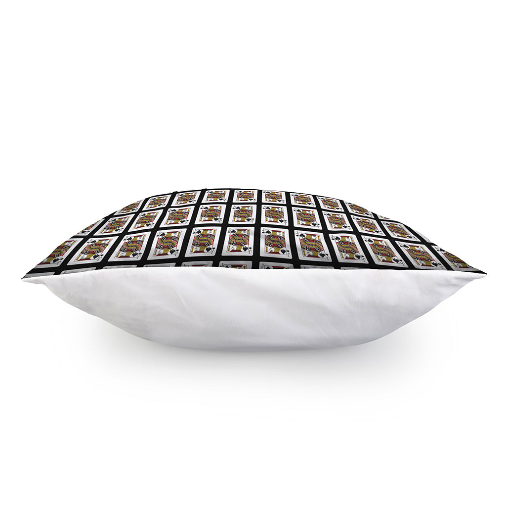 Jack Of Spades Playing Card Pattern Print Pillow Cover