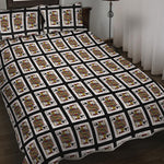 Jack Of Spades Playing Card Pattern Print Quilt Bed Set