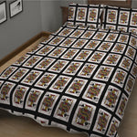 Jack Of Spades Playing Card Pattern Print Quilt Bed Set