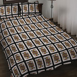 Jack Of Spades Playing Card Pattern Print Quilt Bed Set