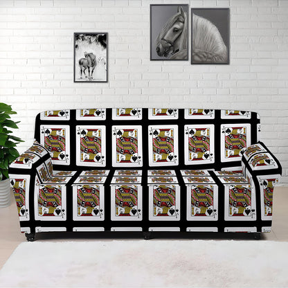 Jack Of Spades Playing Card Pattern Print Sofa Cover