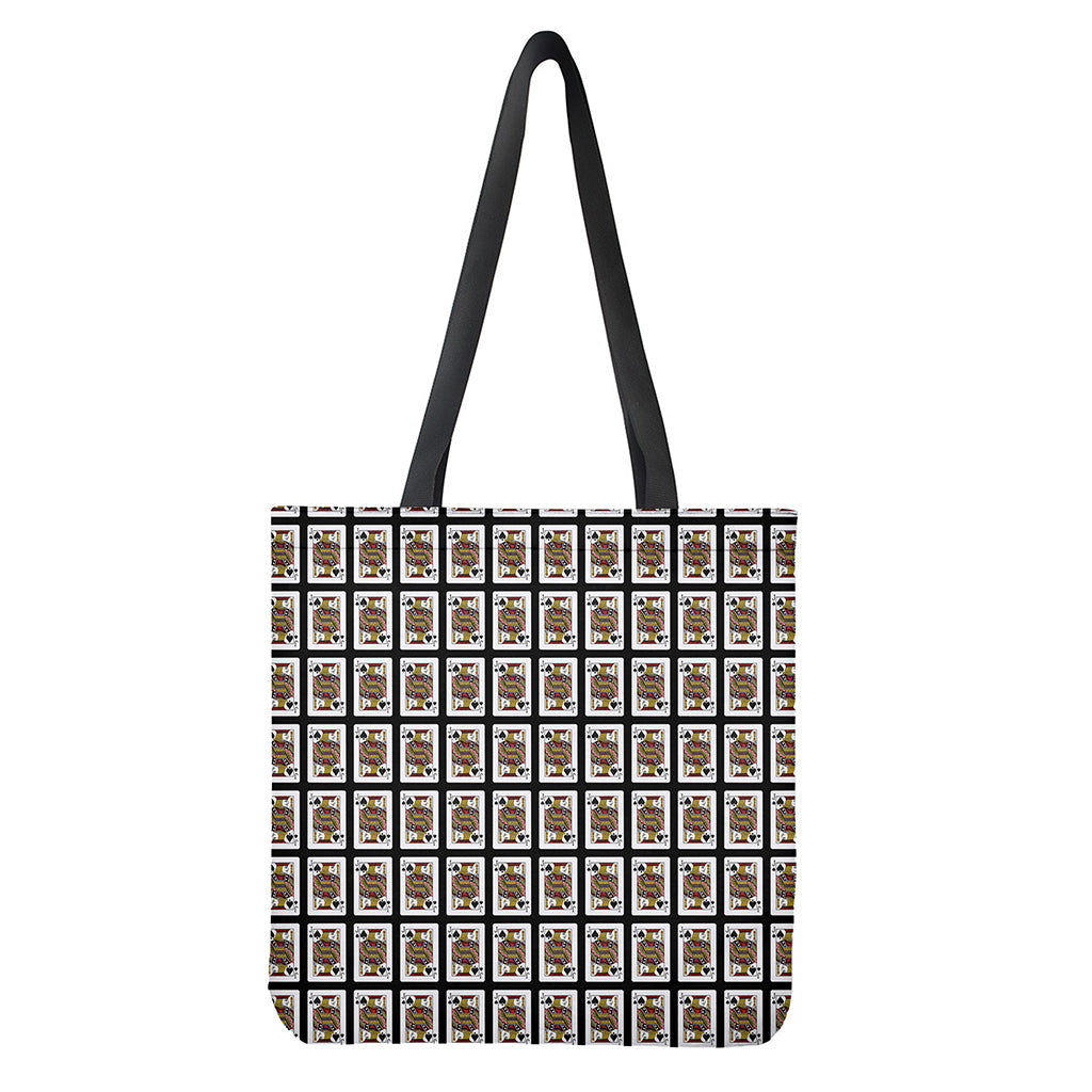 Jack Of Spades Playing Card Pattern Print Tote Bag