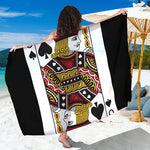 Jack Of Spades Playing Card Print Beach Sarong Wrap