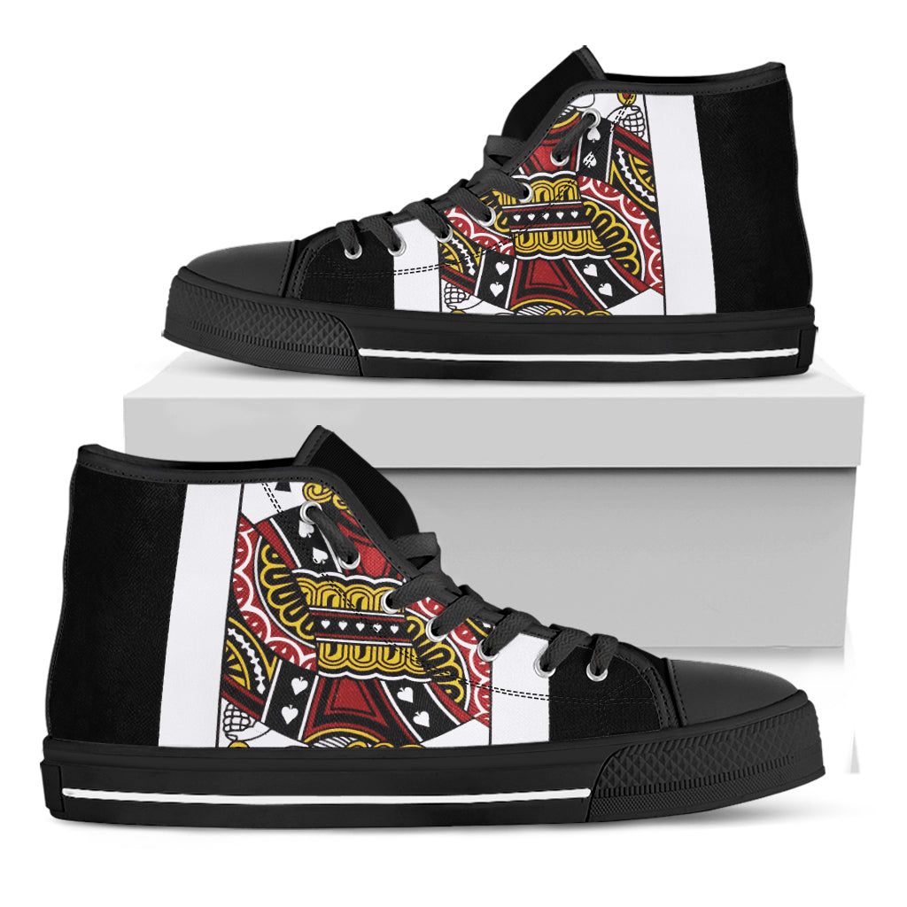 Playing Card Poker Casino Pattern Print Black Sneaker Shoes For Men Women main image 1
