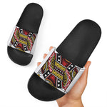Jack Of Spades Playing Card Print Black Slide Sandals