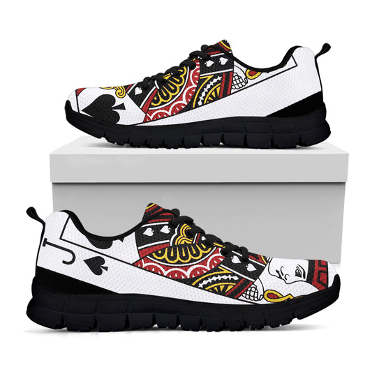 Jack Of Spades Playing Card Print Black Sneakers