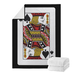 Jack Of Spades Playing Card Print Blanket