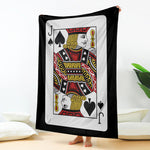 Jack Of Spades Playing Card Print Blanket