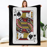 Jack Of Spades Playing Card Print Blanket