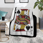Jack Of Spades Playing Card Print Blanket