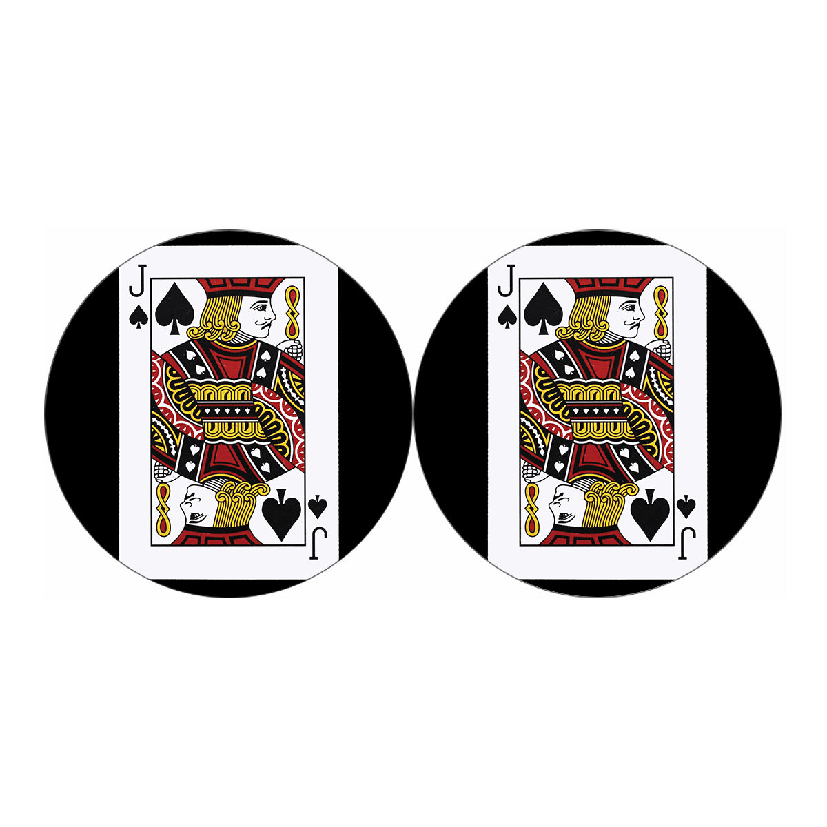 Jack Of Spades Playing Card Print Car Coasters