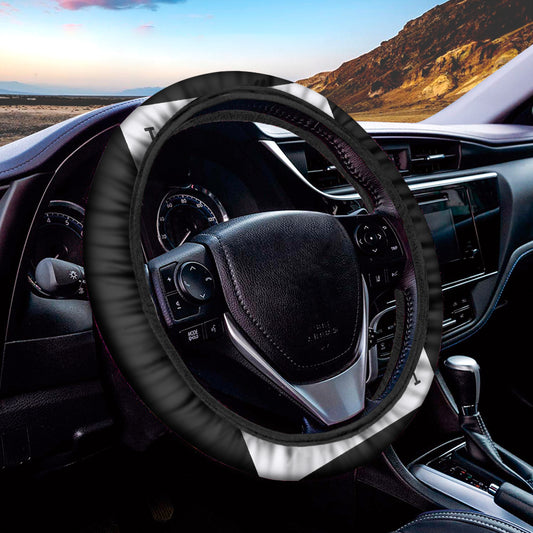 Jack Of Spades Playing Card Print Car Steering Wheel Cover