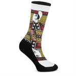 Jack Of Spades Playing Card Print Crew Socks