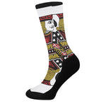 Jack Of Spades Playing Card Print Crew Socks