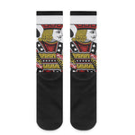 Jack Of Spades Playing Card Print Crew Socks